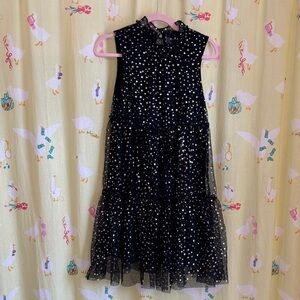 POPSUGAR Black and Gold Starry Kids Dress